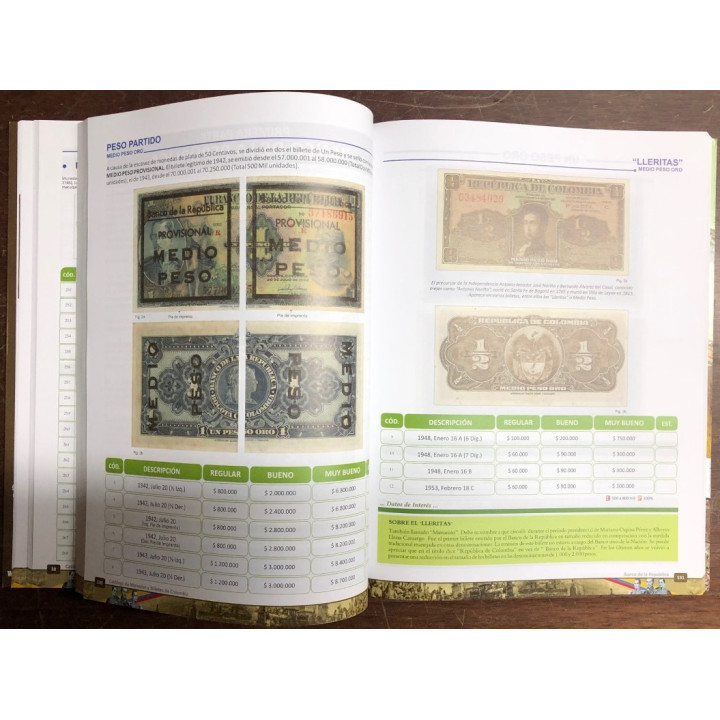 Monedas y billetes Banco de Colombia 1616-2013 - Prdro Pablo Hernandez reverso