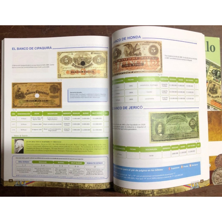 Monedas y billetes Banco de Colombia 1616-2013 - Prdro Pablo Hernandez reverso