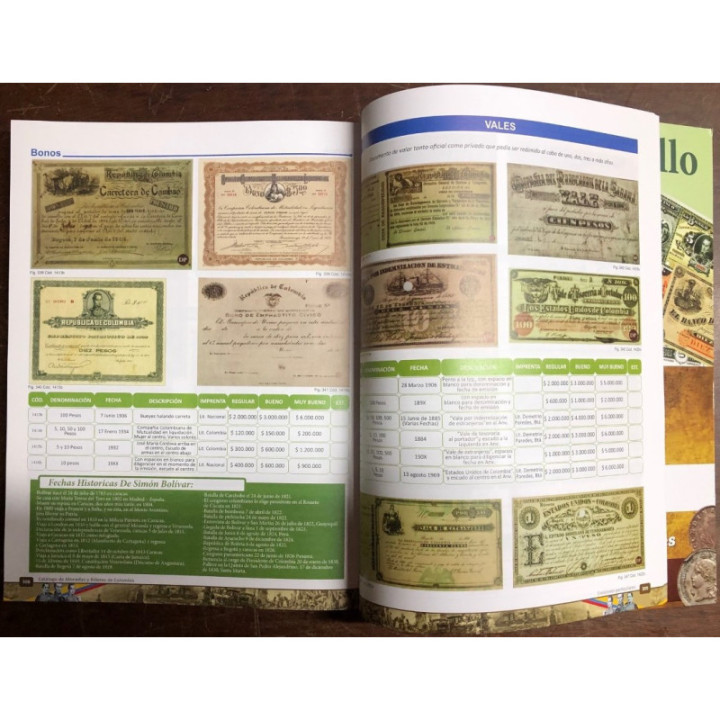 Monedas y billetes Banco de Colombia 1616-2013 - Prdro Pablo Hernandez reverso