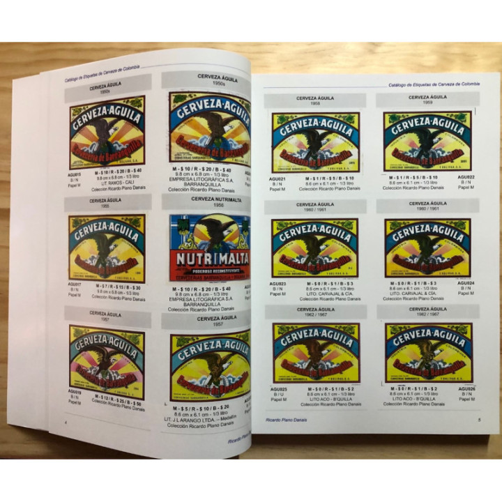 Catalogo de Etiquetas de cerveza de Colombia 1880-2005 - Ricardo Plano Danais reverso
