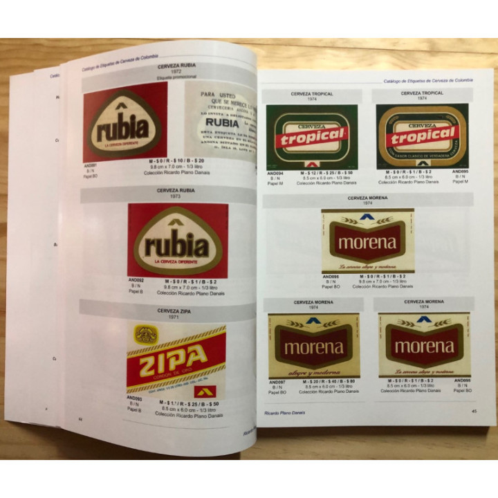 Catalogo de Etiquetas de cerveza de Colombia 1880-2005 - Ricardo Plano Danais reverso