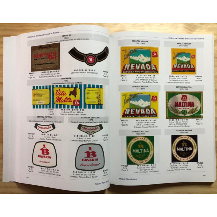 Catalogo de Etiquetas de cerveza de Colombia 1880-2005 - Ricardo Plano Danais reverso