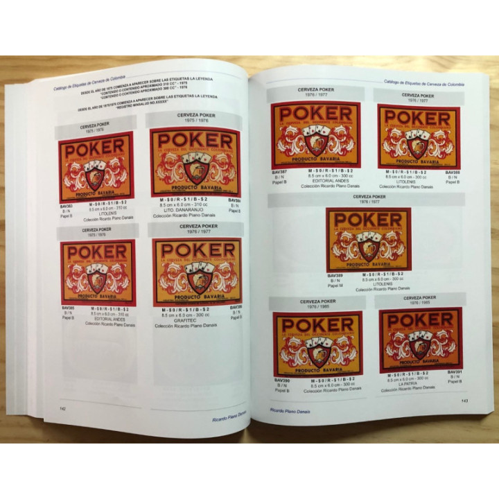 Catalogo de Etiquetas de cerveza de Colombia 1880-2005 - Ricardo Plano Danais reverso