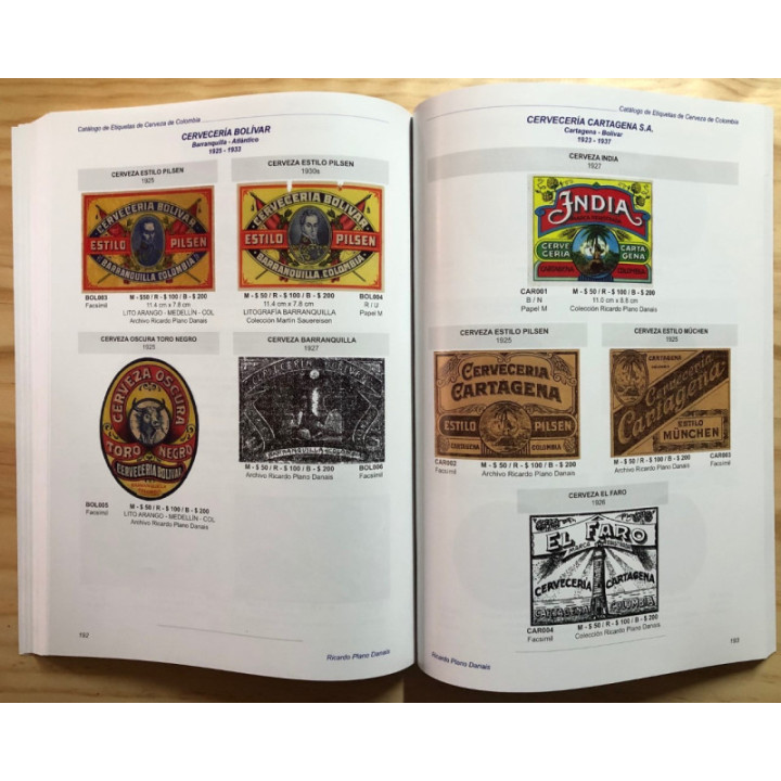 Catalogo de Etiquetas de cerveza de Colombia 1880-2005 - Ricardo Plano Danais reverso
