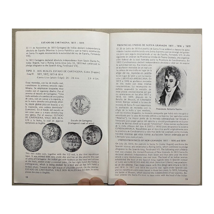 Catalogo 2 Reales 2 Decimos Y 20 Centavos 1811-1982 - Jorge Emilio Restrepo reverso