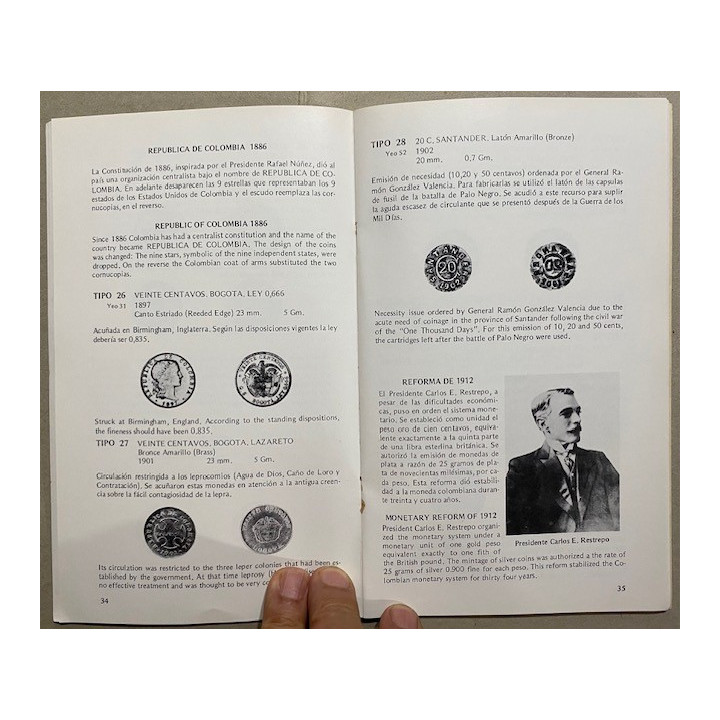Catalogo 2 Reales 2 Decimos Y 20 Centavos 1811-1982 - Jorge Emilio Restrepo reverso