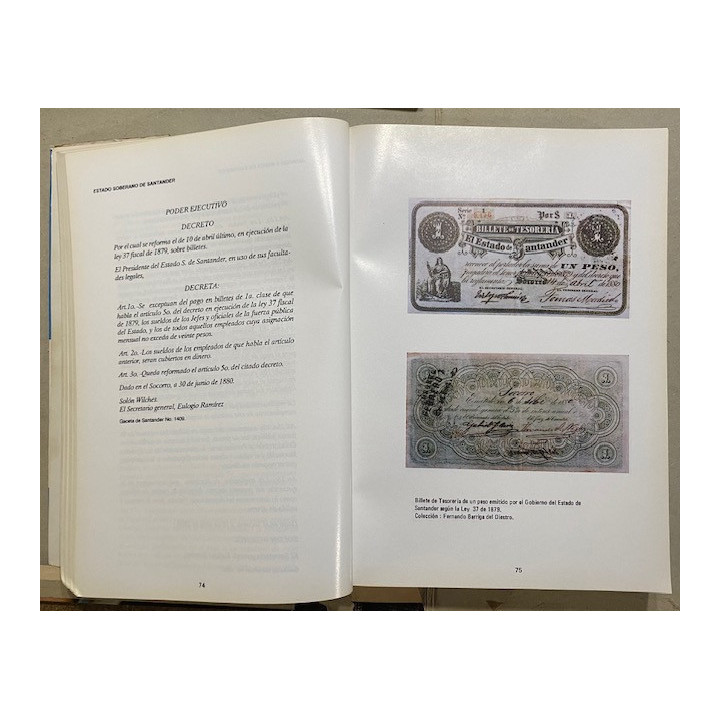 Moneda y Banca en Santander - Miguel J Pinilla G y Pedro A. Vivas G. reverso