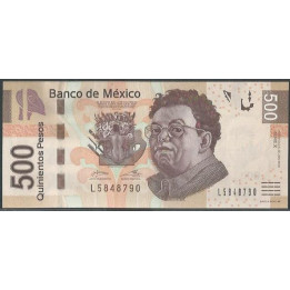 Mexico 500 Pesos 12 Jun 2012 Serie X P126x
