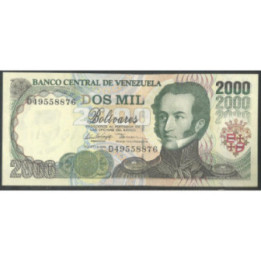 Venezuela 2.000 Bolivares 6 Ago 1998 D 8 Dig P77c