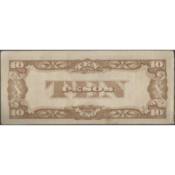 Filipinas 10 Pesos ND1942 PE P108a reverso