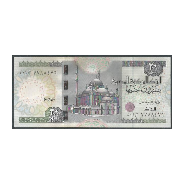 Egipto 20 Pounds 2022 P74f