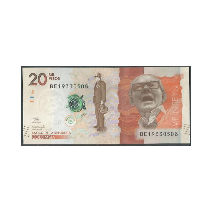 Billete de 20.000 Pesos 27 Jul 2021 Serie BE BGWNF20-