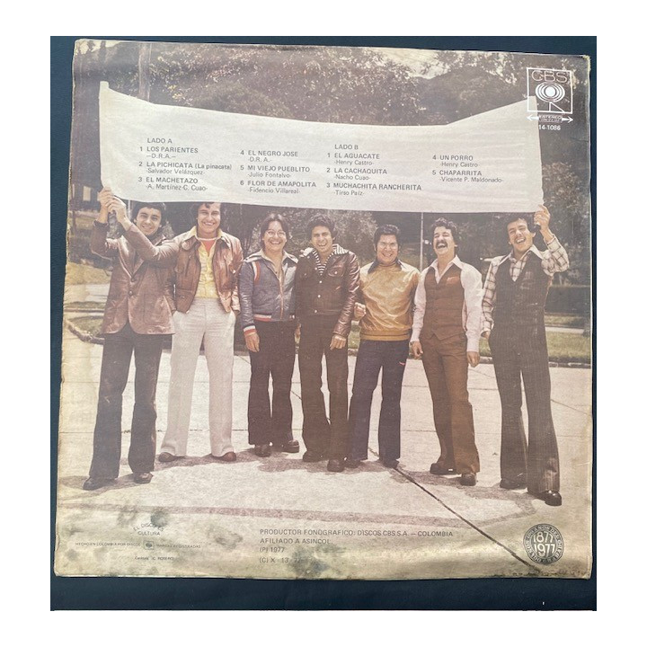Los nada que ver Los parientes - Colombia 1977 reverso