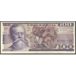 Mexico 100 Pesos 25 Mar 1982 Serie UT P74c