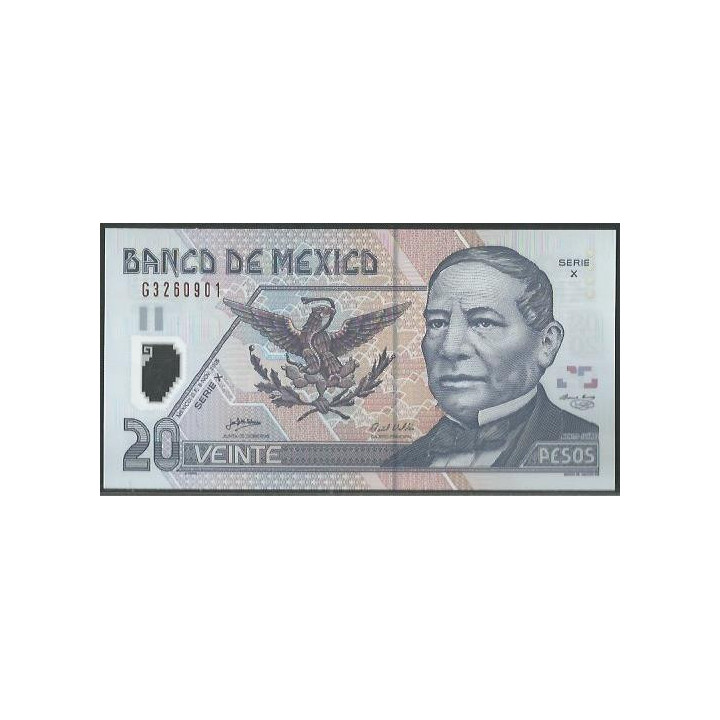 Mexico 20 Pesos 9 Nov 2005 Serie XG P116e