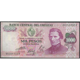 Uruguay 1.000 Pesos Serie A ND1974 P52
