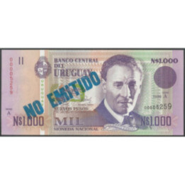 Uruguay 1.000 Nuevos Pesos 1986 P67A No Emitido