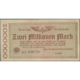 Alemania - Railroads 2.000.000 Mark 20 Ago 1923 Ps1012a