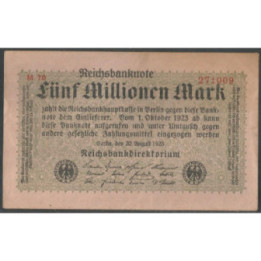 Alemania 5.000.000 Mark 9 Ago 1923 P105
