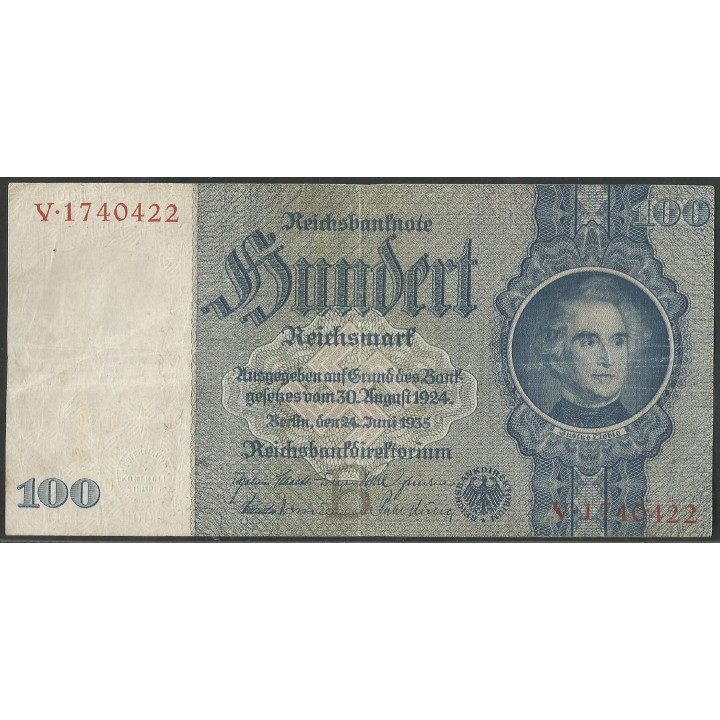 Alemania 3° Reich 100 Reichsmark 24 Jun 1935 P183a