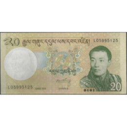 Bhutan 20 Ngultrum 2013 P30b