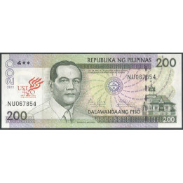 Filipinas 200 Piso 2011 P214 400 Años de la Universidad Pontificia
