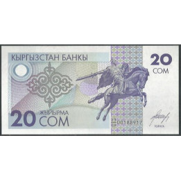 Kyrguistan20 Som 1993 P6