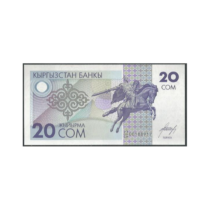 Kyrguistan20 Som 1993 P6