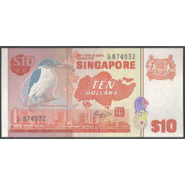 Singapur 10 Dollars ND1979 P11b