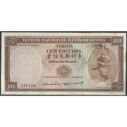 Timor 100 Escudos 25 Abr 1963 P28