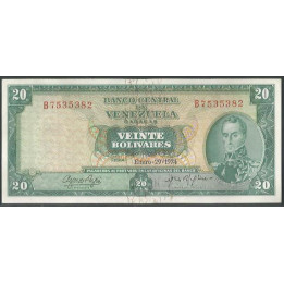 Venezuela 20 Bolivares 29 Ene 1974 B7 P46e