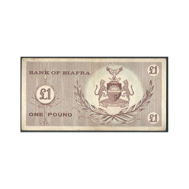 Biafra 1 Pound ND1967 P2 reverso