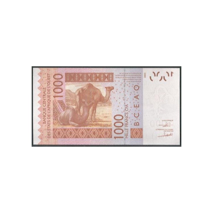 Burkina Faso 1.000 Francs 2017 P315Cq reverso