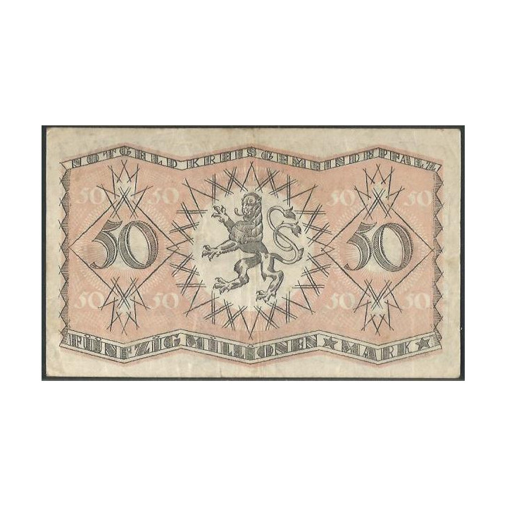 Alemania - Speyer 20.000.000 Mark 1 Oct 1923 reverso