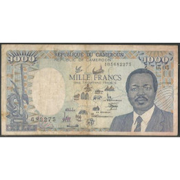 Camerun 1.000 Francs 1 Ene 1988 P26a
