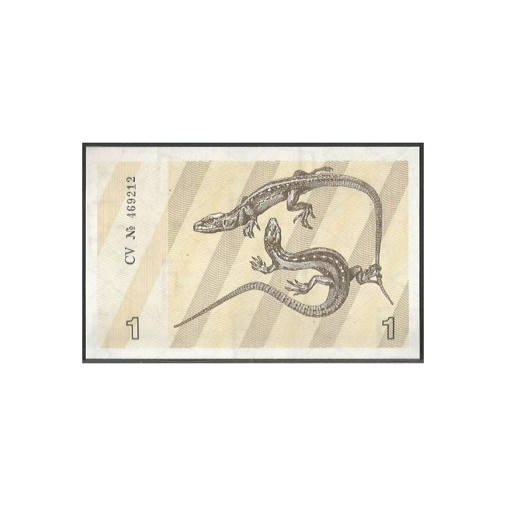 Lituania 1 Talona 1991 P32b reverso