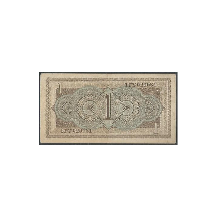 Holanda 1 Gulden 8 Ago 1949 P72 reverso