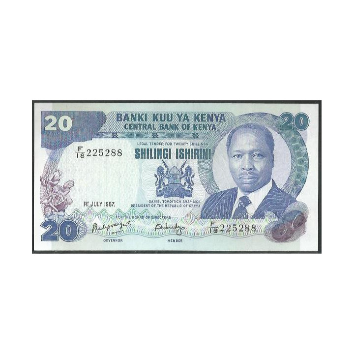 Kenya 20 Shillings 1 Jul 1987 P21f