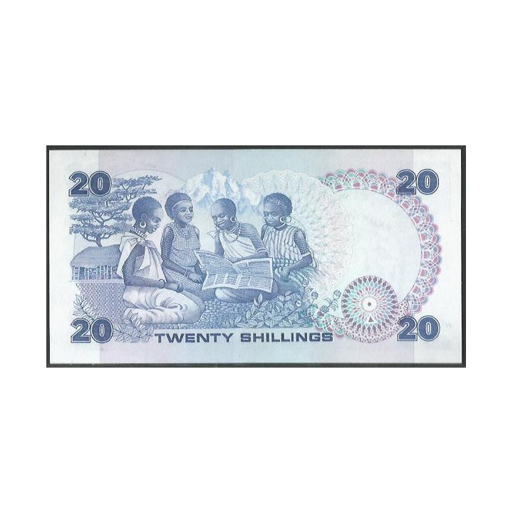 Kenya 20 Shillings 1 Jul 1987 P21f reverso