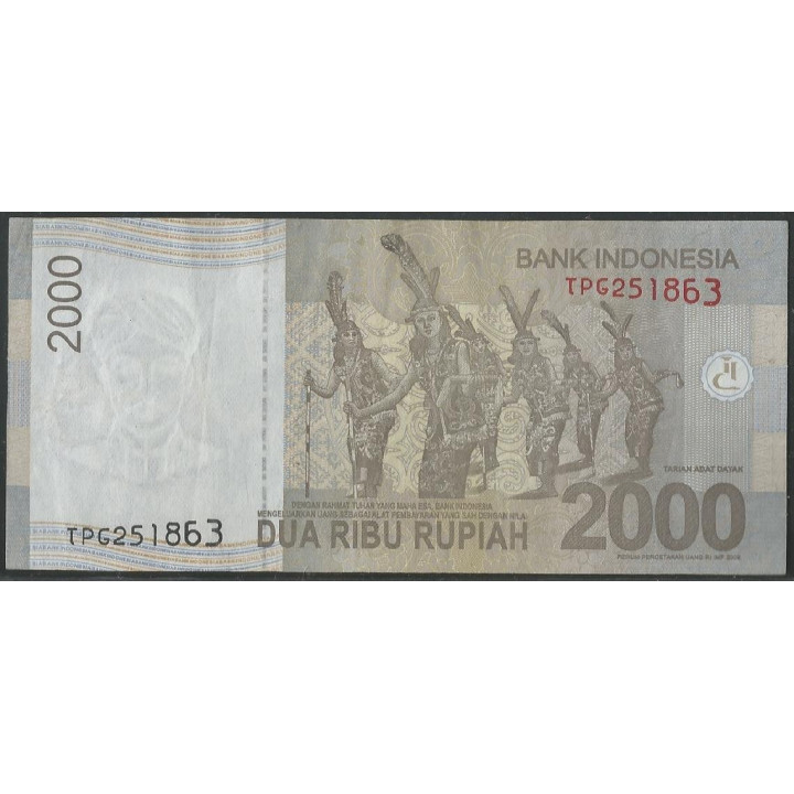 Indonesia 2.000 Rupias 2015 P148g reverso