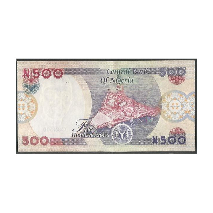 Nigeria 500 Naira 2008 P30g1 reverso