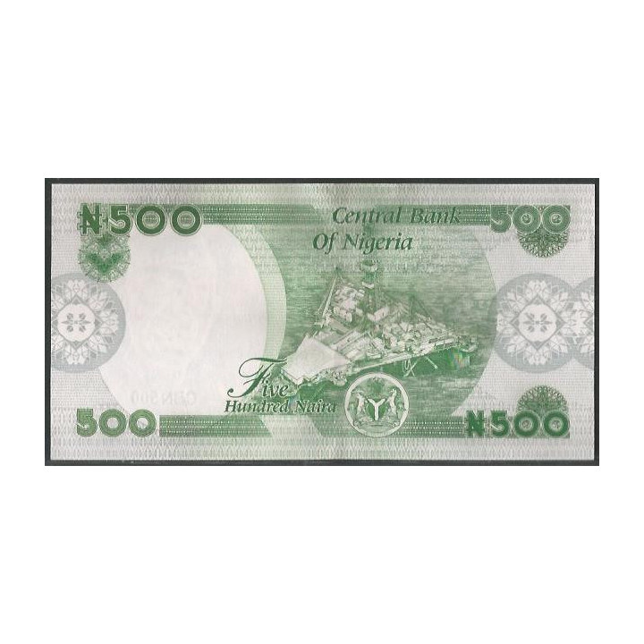Nigeria 500 Naira 2022 P48a reverso