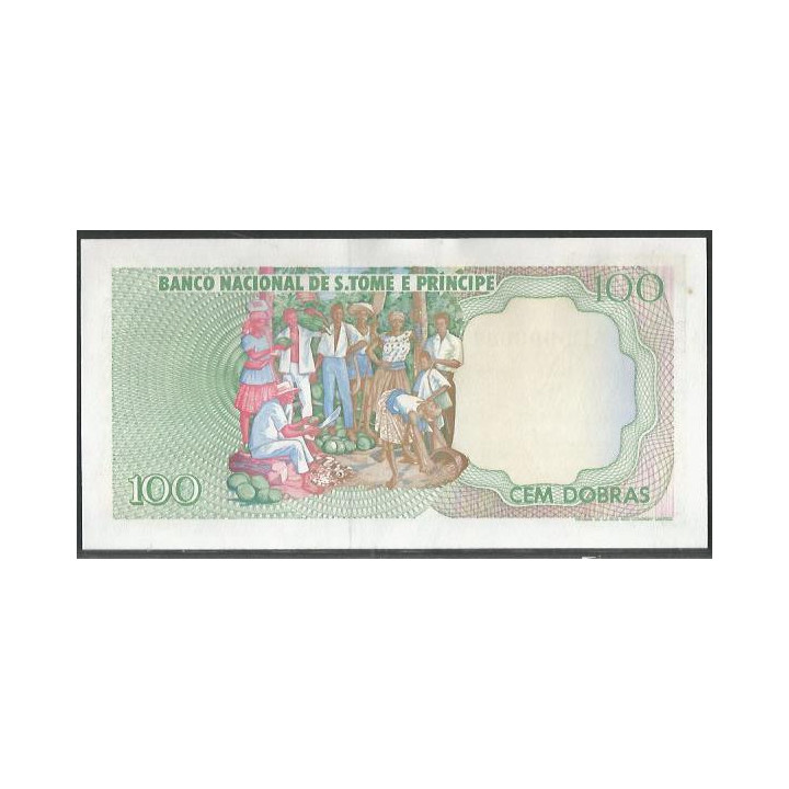St. Tome e Prince 100 Dobras 4 Ene 1989 P60 reverso