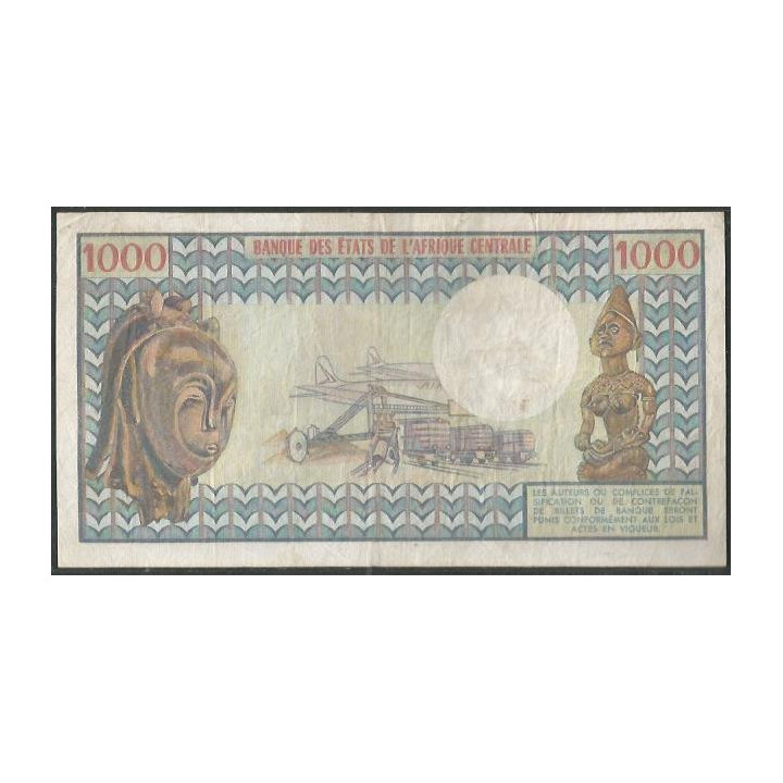 Camerun 1.000 Francs 1 Abr 1978 P16c reverso