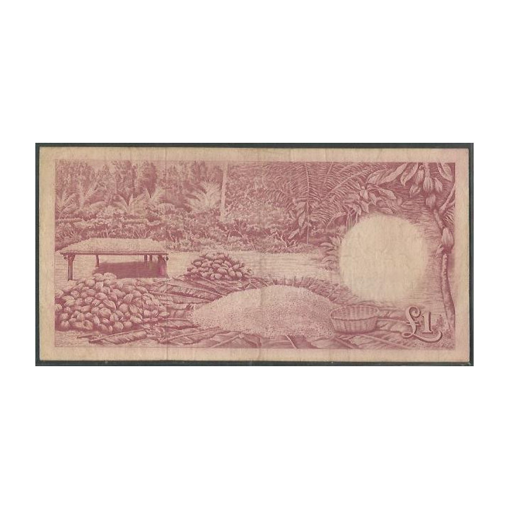 Ghana 1 Pound 1 Jul 1962 P2d reverso