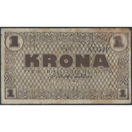 Islandia 1 Krona 1941 P22a