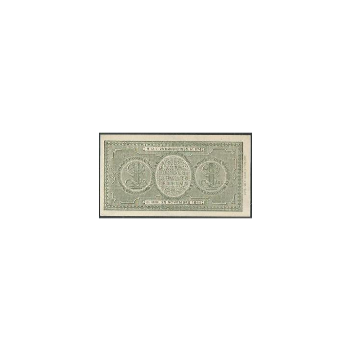 Italia 1 Lira 23 Nov 1944 P29a reverso