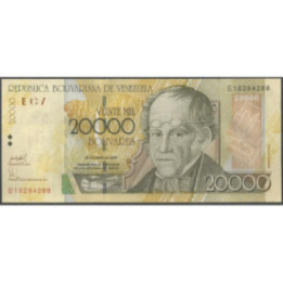 Venezuela 20.000 Bolivares 25 Abr 2006 E 8 Dig P86c