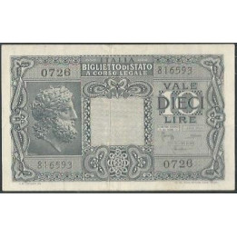 Italia 10 Liras 23 Nov 1944 P32c