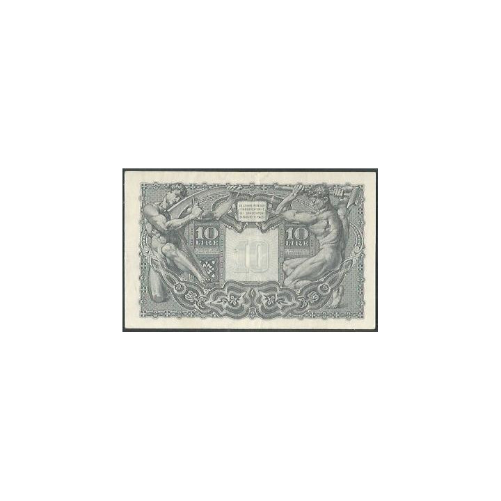 Italia 10 Liras 23 Nov 1944 P32c reverso